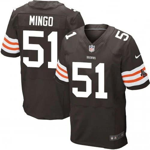 Elite Nike Men's Barkevious Mingo Brown Home Jersey: NFL #51 Cleveland Browns