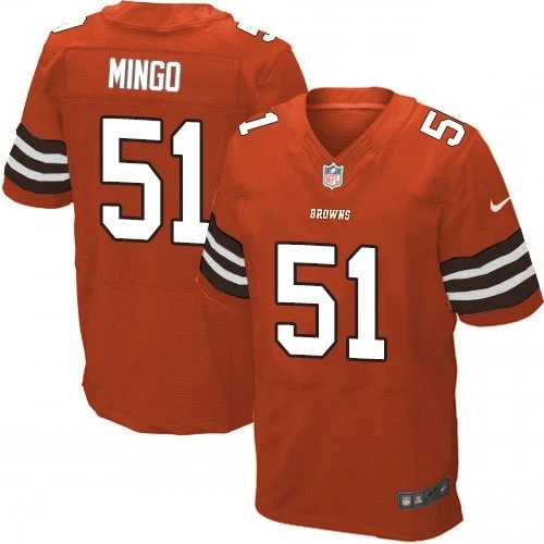 Elite Nike Men's Barkevious Mingo Orange Alternate Jersey: NFL #51 Cleveland Browns
