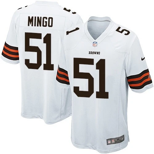 Limited Nike Youth Barkevious Mingo White Road Jersey: NFL #51 Cleveland Browns