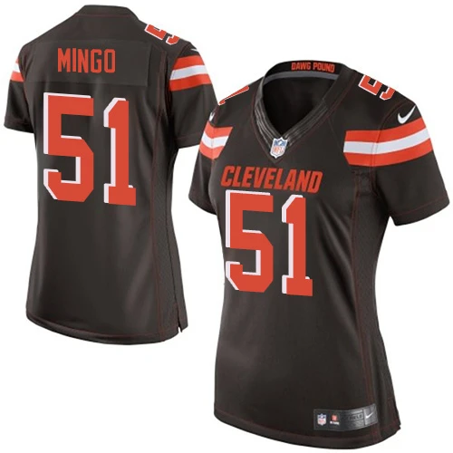 Limited Nike Women's Barkevious Mingo Brown Home Jersey: NFL #51 Cleveland Browns