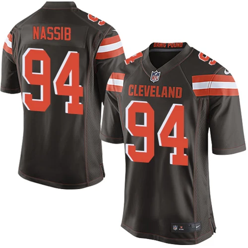 Game Nike Men's Craig Robertson Brown Home Jersey: NFL #53 Cleveland Browns