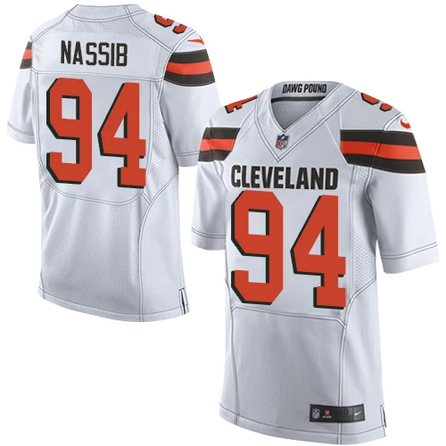 Elite Nike Men's Craig Robertson White Road Jersey: NFL #53 Cleveland Browns