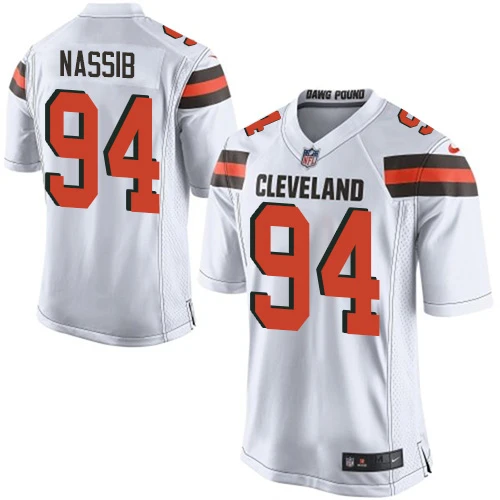 Game Nike Men's Craig Robertson White Road Jersey: NFL #53 Cleveland Browns