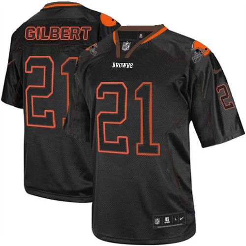 Game Nike Men's Justin Gilbert Lights Out Black Jersey: NFL #21 Cleveland Browns