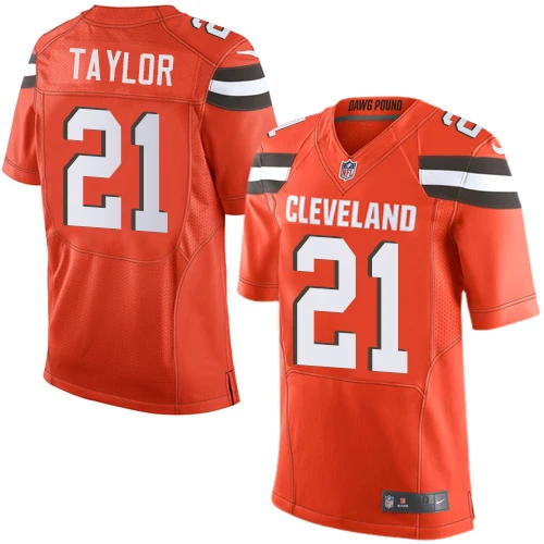 NFL Nike Men's Jamar Taylor Orange Alternate Elite Jersey - #21 Cleveland Browns