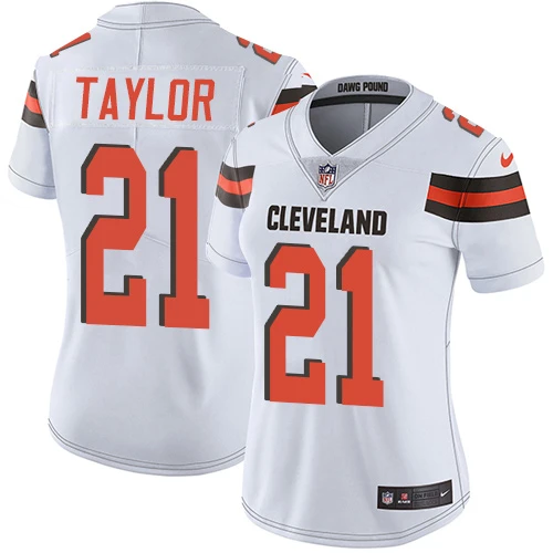 NFL Nike Women's Jamar Taylor White Road Elite Jersey - #21 Cleveland Browns