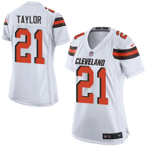 NFL Nike Women's Jamar Taylor White Road Game Jersey - #21 Cleveland Browns