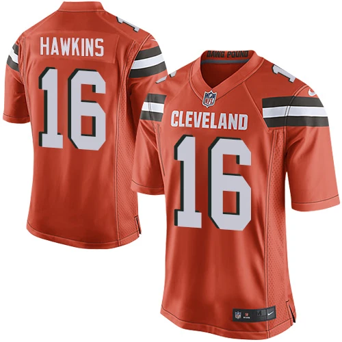 Game Nike Men's Andrew Hawkins Orange Alternate Jersey: NFL #16 Cleveland Browns